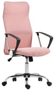 HOMCOM Scaun Ergonomic de Birou cu Înălțime Reglabilă și Spătar din Plasă, Roz | Aosom Romania
