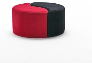 Taburette Alis Pouf roșu și negru