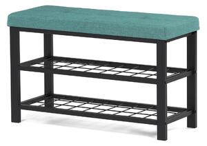 Raft pentru pantofi cu 2 rafturi, verde