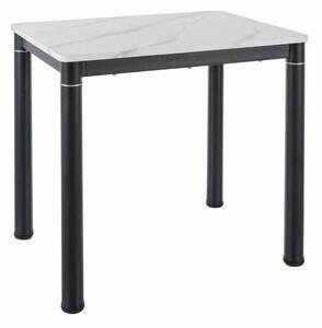 Masă de bucătărie Damar W 80 x 60 cm, marmură / negru