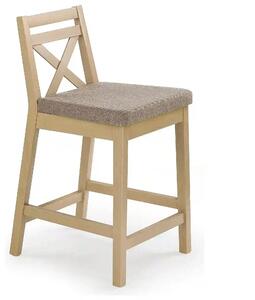 Scaun bar BORYS LOW, bej - Inari 23, stofa clasica, 41x48x83 cm
