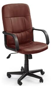 Scaun de birou DENZEL, maro inchis, piele ecologica, 58x60x100/110 cm