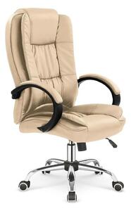 Scaun directorial RELAX, bej, piele ecologica, 64x75x110/118 cm