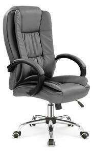 Scaun de birou RELAX, gri, piele ecologica, 64x75x110/118 cm