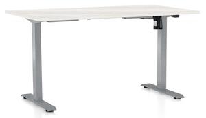 Masă înălțime reglabilă OfficeTech A, 120 x 80 cm, picioare gri, frasin alb