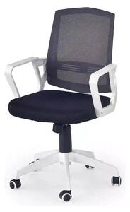 Scaun de birou ASCOT, negru/alb/gri, stofa mesh/metal/plastic, 55x57x9