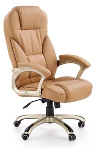 Scaun directorial DESMOND, bej, piele ecologica, 67x70x112/119 cm