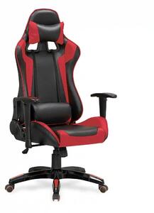 Scaun gaming DEFENDER, rosu/negru, piele ecologica, 68x69x126/134 cm