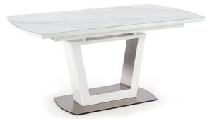 Masa extensibila BLANCO, alb cu efect de marmura/crom, 160/200x90x76 c