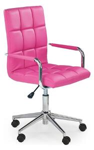 Scaun de birou GONZO 2, roz, piele ecologica, 53x60x98/110 cm