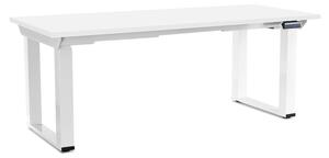 Masă înălțime reglabilă OfficeTech Strong 180 x 80 cm, picioare albe, alb