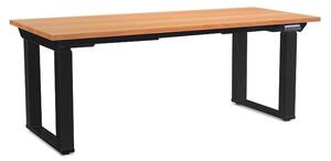 Masă înălțime reglabilă OfficeTech Strong 180 x 80 cm, picioare negre, fag