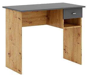 Birou B-011, stejar/gri antracit, PAL laminat, 90x50x74 cm