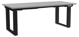 Masă înălțime reglabilă OfficeTech Strong 180 x 80 cm, picioare negre, gri deschis