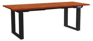 Masă înălțime reglabilă OfficeTech Strong 200 x 80 cm, picioare negre, cireș