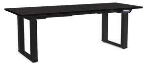 Masă înălțime reglabilă OfficeTech Strong 200 x 80 cm, picioare negre, negru