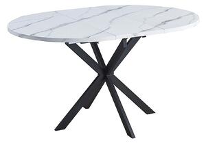 Masa extensibila GASTON, alb/negru, 100/135x100x75 cm