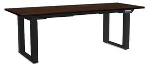 Masă înălțime reglabilă OfficeTech Strong 200 x 80 cm, picioare negre, wenge