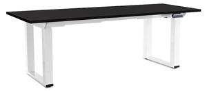Masă înălțime reglabilă OfficeTech Strong 200 x 80 cm, picioare albe, negru