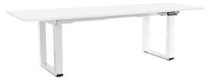 Masă înălțime reglabilă OfficeTech Strong 240 x 80 cm, picioare albe, alb