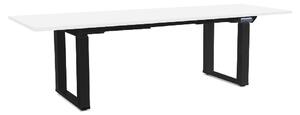Masă înălțime reglabilă OfficeTech Strong 240 x 80 cm, picioare negre, alb