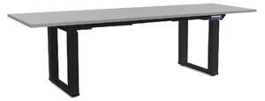 Masă înălțime reglabilă OfficeTech Strong 240 x 80 cm, picioare negre, gri deschis