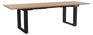 Masă înălțime reglabilă OfficeTech Strong 240 x 80 cm, picioare negre, stejar