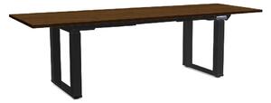 Masă înălțime reglabilă OfficeTech Strong 240 x 80 cm, picioare negre, nuc