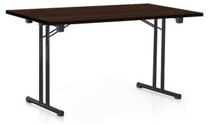 Masă plianta 140 x 80 cm, picioare negre, wenge