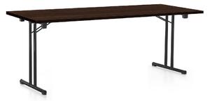 Masă plianta 200 x 80 cm, picioare negre, wenge