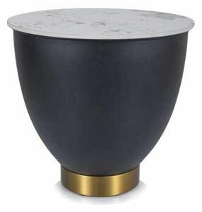 Măsuță de cafea Pafos B, marmură / negru