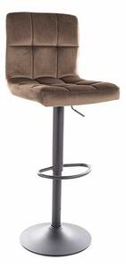 Scaun de bar Amo Velvet, bej