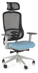 Scaun de birou Fiero II, albastru / gri
