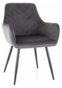 Scaun de bucătărie Maya Velvet, gri