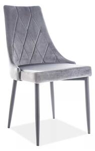 Scaun de bucătărie Trix B Velvet, gri