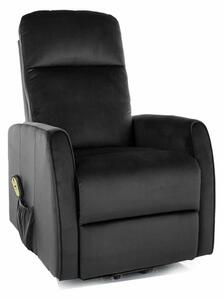 Scaun reclinabil Javier Velvet, negru