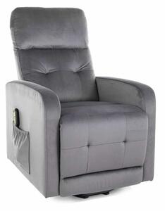 Scaun reclinabil Lennox II Velvet, gri