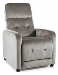 Scaun reclinabil Lennox Velvet, gri