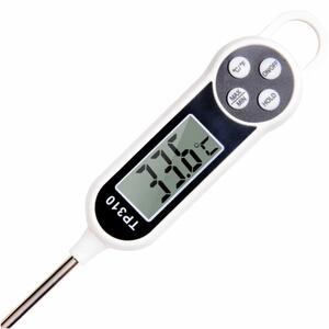 Termometru digital alimentar de insertie cu tija Pufo, afisaj LCD, 4 butoane si oprire automata, interval masurare -50° C - +300° C