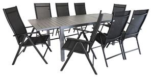 Set de grădină Rosalio - 8 locuri, negru