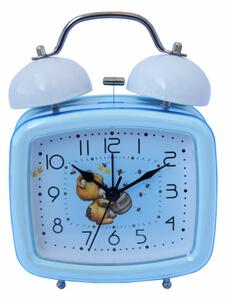 Ceas de masa desteptator pentru copii Pufo Joy, cu buton de iluminare cadran, 16 x 12 cm, model Teddy Bear