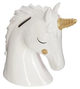 Pusculita GOLDEN UNICORN 15,5 cm, alba
