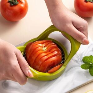 Dispozitiv manual Pufo pentru feliat fructe si legume, marul, rosii, 18 cm, verde