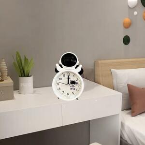 Ceas de masa desteptator pentru copii Pufo Astronautul Fericit, 15 cm, negru