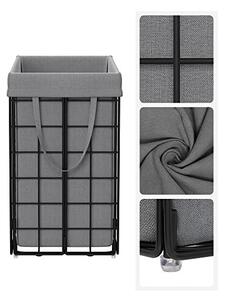Cos pentru rufe, Songmics, LCB190G01, Gri, 90L