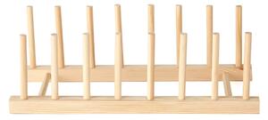 Suport Pufo din lemn pentru organizare si depozitare farfurii si vase, 39 x 12 cm