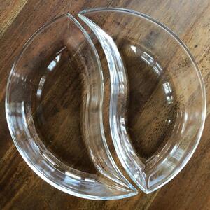 Set 2 boluri din sticla Pufo Simple pentru servire sosuri, 12 cm, transparent