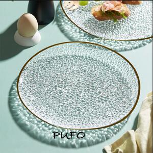 Tava decorativa eleganta Pufo Luxury pentru servire aperitive, prajituri, fructe, 27 cm