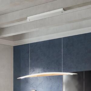 Fabas Luce Cordoba LED lampă suspendată, lungime 110 cm, metal/lemn, reglabilă, reglabil, Lemn, Camera de zi / sufragerie, Lemn, Scandinavă
