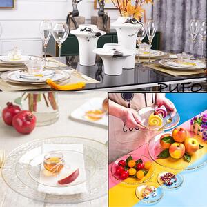 Tava decorativa eleganta mare Pufo Luxury pentru servire aperitive, prajituri, fructe, 35 cm